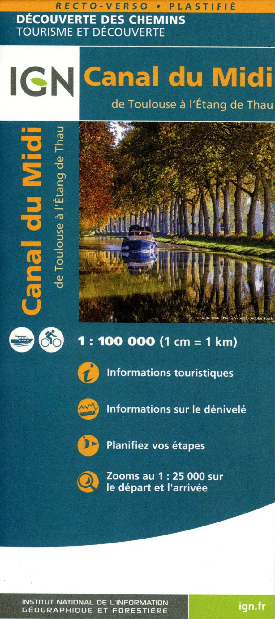Cover: 9782758552871 | Le Canal du Midi | 1:100000 | (Land-)Karte | Französisch | 2022