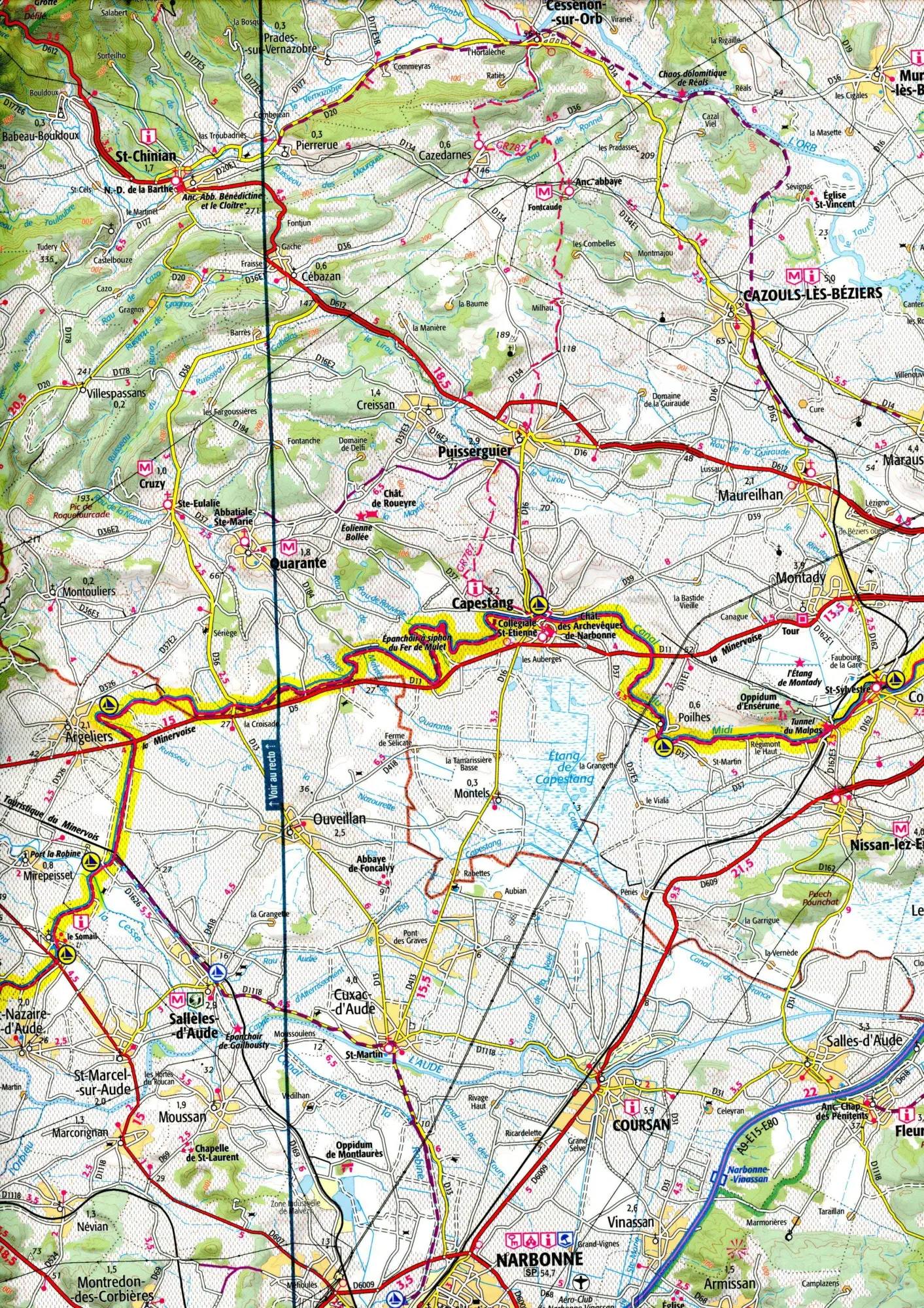Bild: 9782758552871 | Le Canal du Midi | 1:100000 | (Land-)Karte | Französisch | 2022