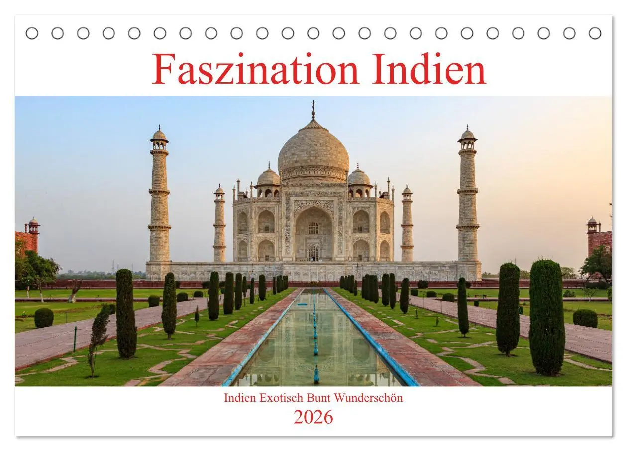 Cover: 9783457632871 | Faszination Indien (Tischkalender 2026 DIN A5 quer), CALVENDO...