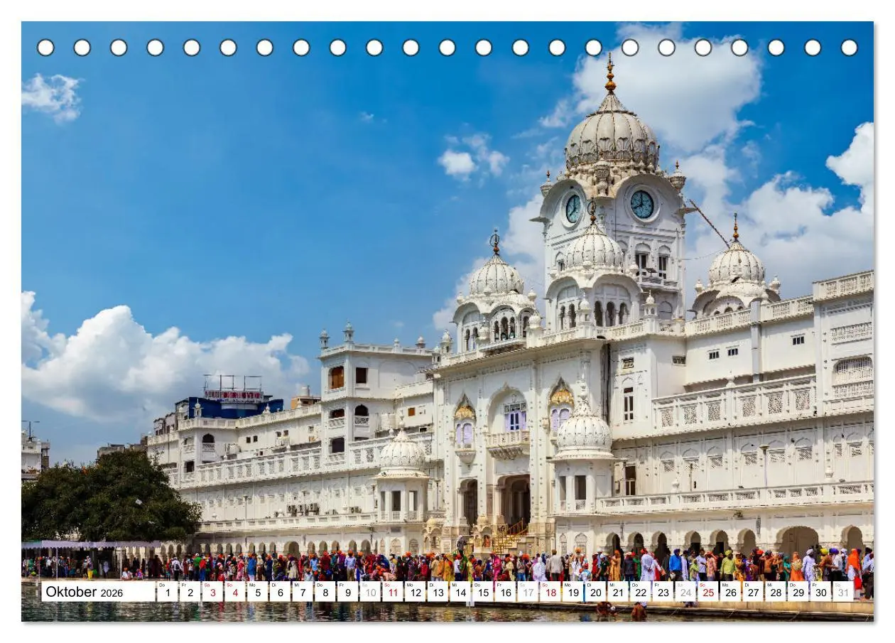 Bild: 9783457632871 | Faszination Indien (Tischkalender 2026 DIN A5 quer), CALVENDO...