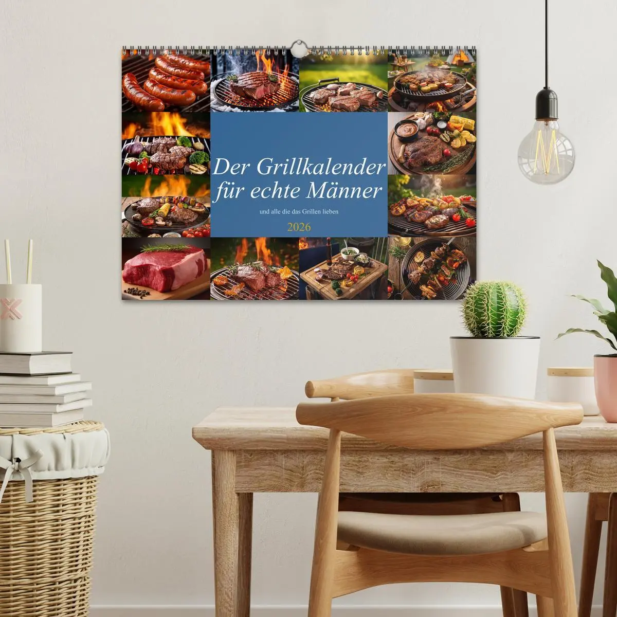 Bild: 9783457942871 | Der Grillkalender für echte Männer (Wandkalender 2026 DIN A3 quer),...