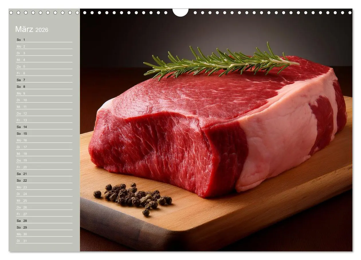 Bild: 9783457942871 | Der Grillkalender für echte Männer (Wandkalender 2026 DIN A3 quer),...