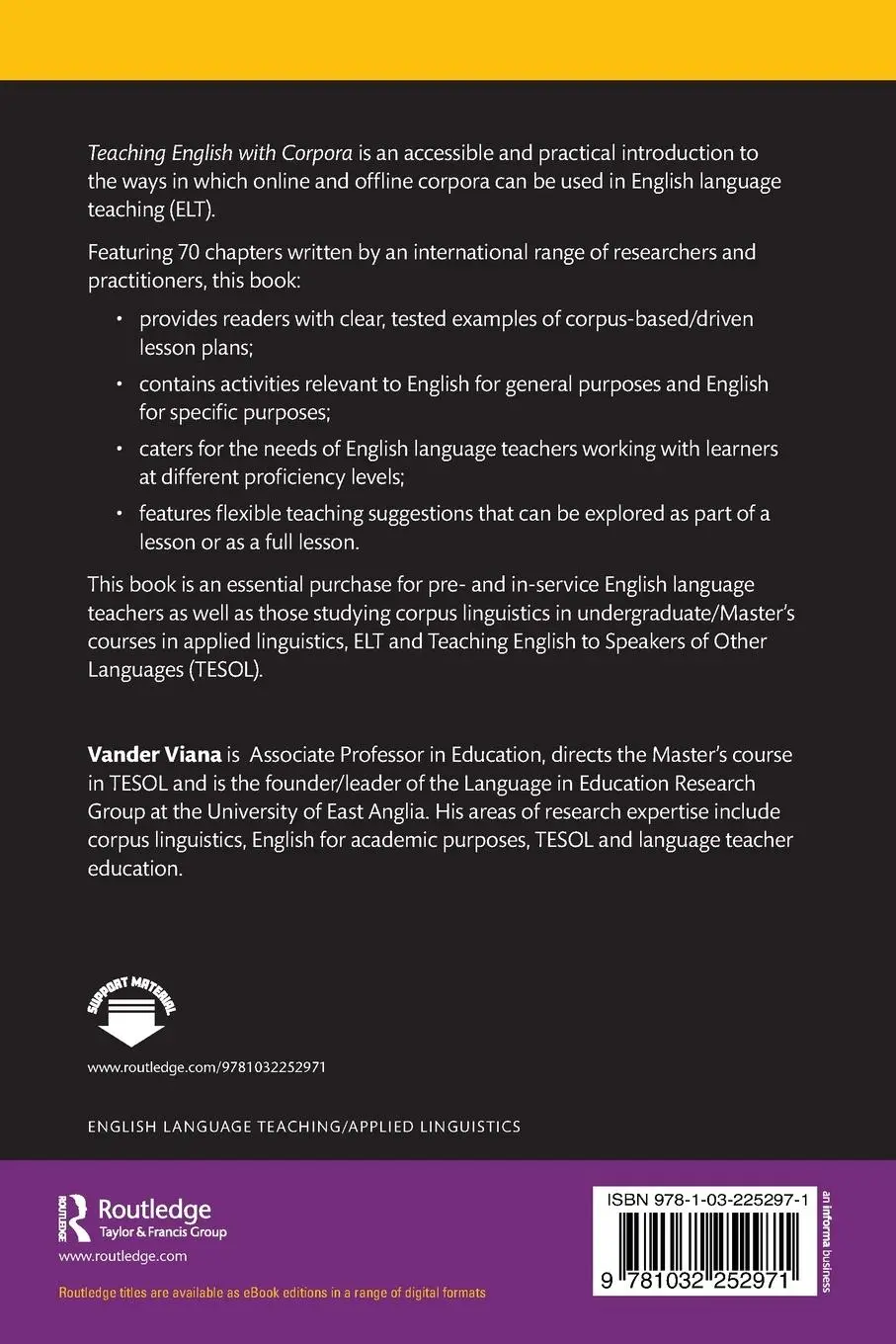 Rückseite: 9781032252971 | Teaching English with Corpora | A Resource Book | Vander Viana | Buch