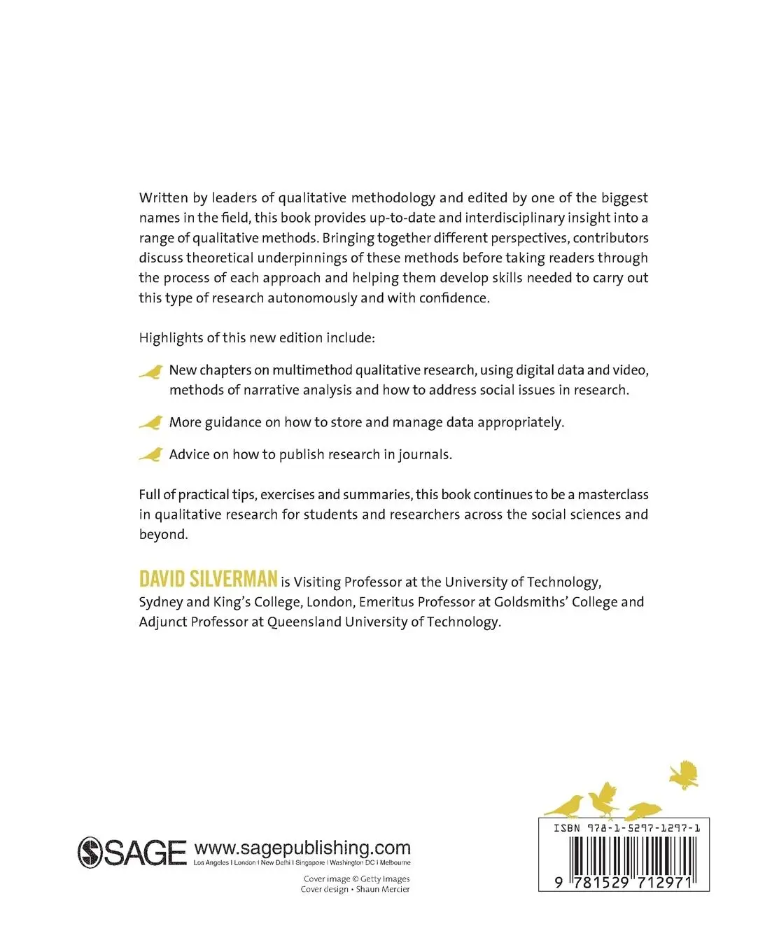 Rückseite: 9781529712971 | Qualitative Research | David Silverman | Taschenbuch | Englisch | 2020