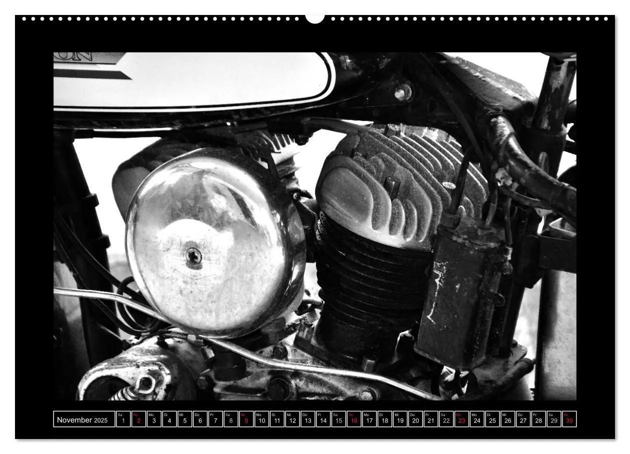 Bild: 9783435392971 | Harley Davidson WLA 750 in Schwarzweiss (Wandkalender 2025 DIN A2...