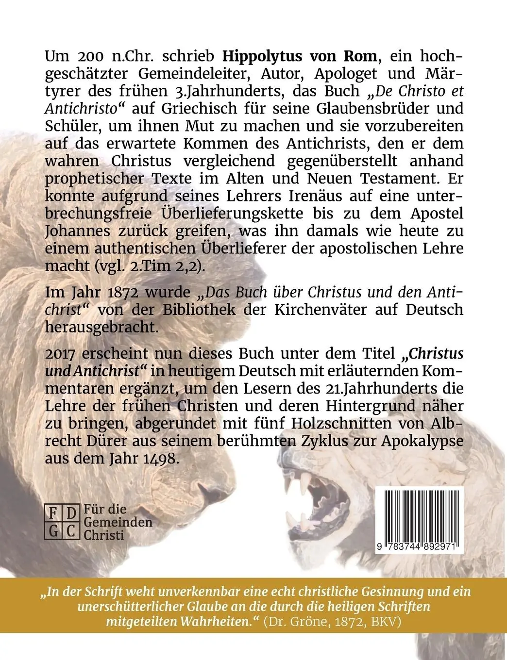 Rückseite: 9783744892971 | Christus und Antichrist | Alexander Basnar (u. a.) | Taschenbuch