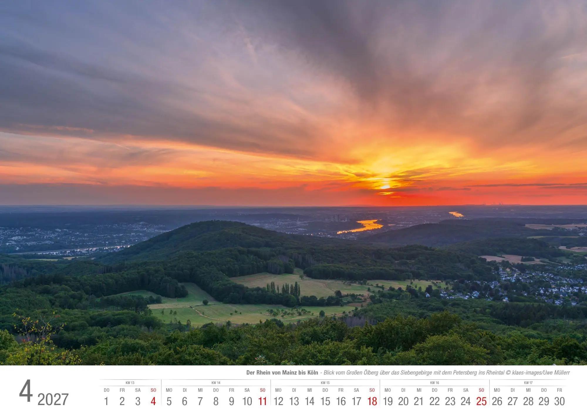 Bild: 9783965352971 | Der Rhein von Mainz bis Köln 2027 Bildkalender A3 Spiralbindung | 2027