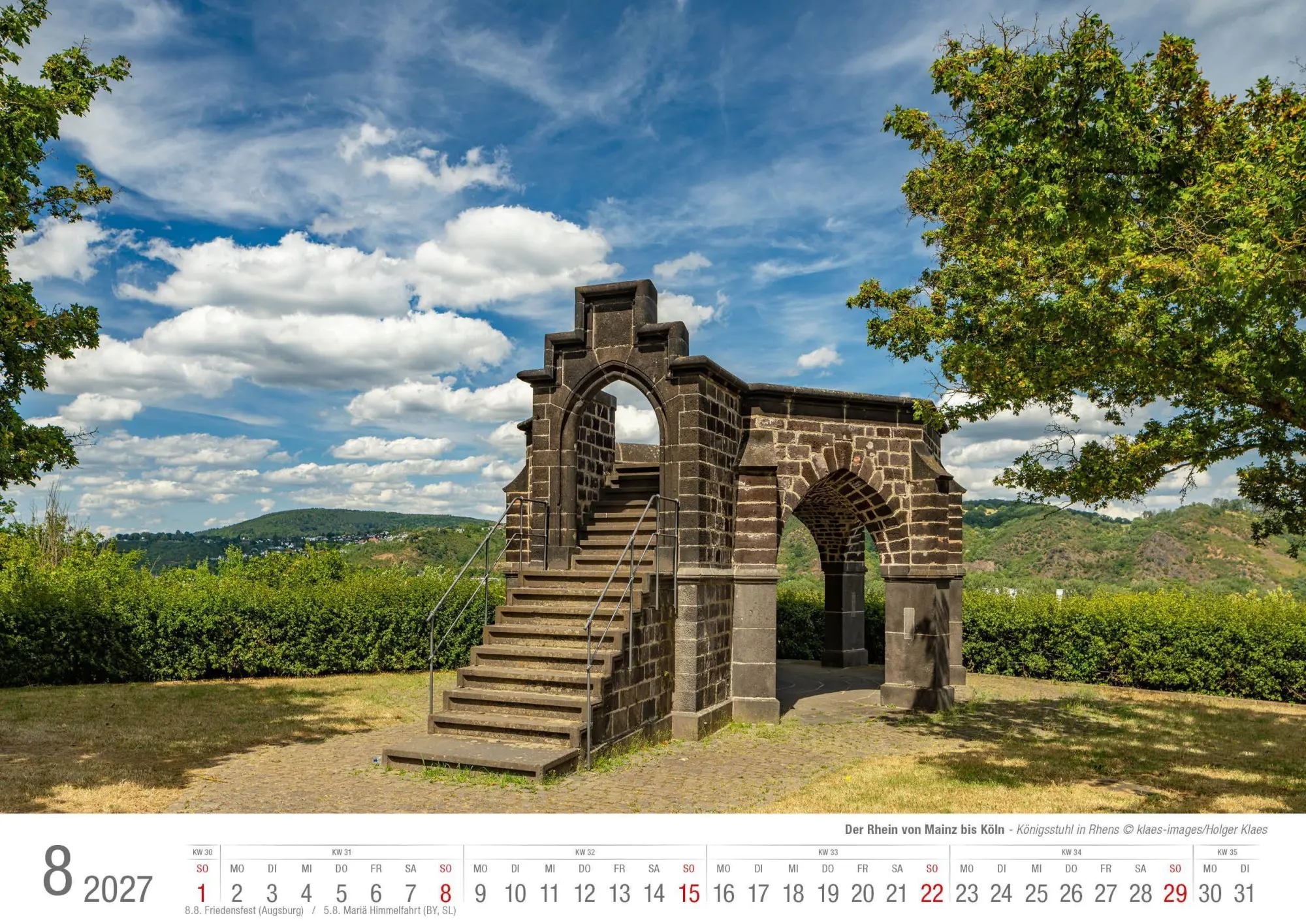 Bild: 9783965352971 | Der Rhein von Mainz bis Köln 2027 Bildkalender A3 Spiralbindung | 2027