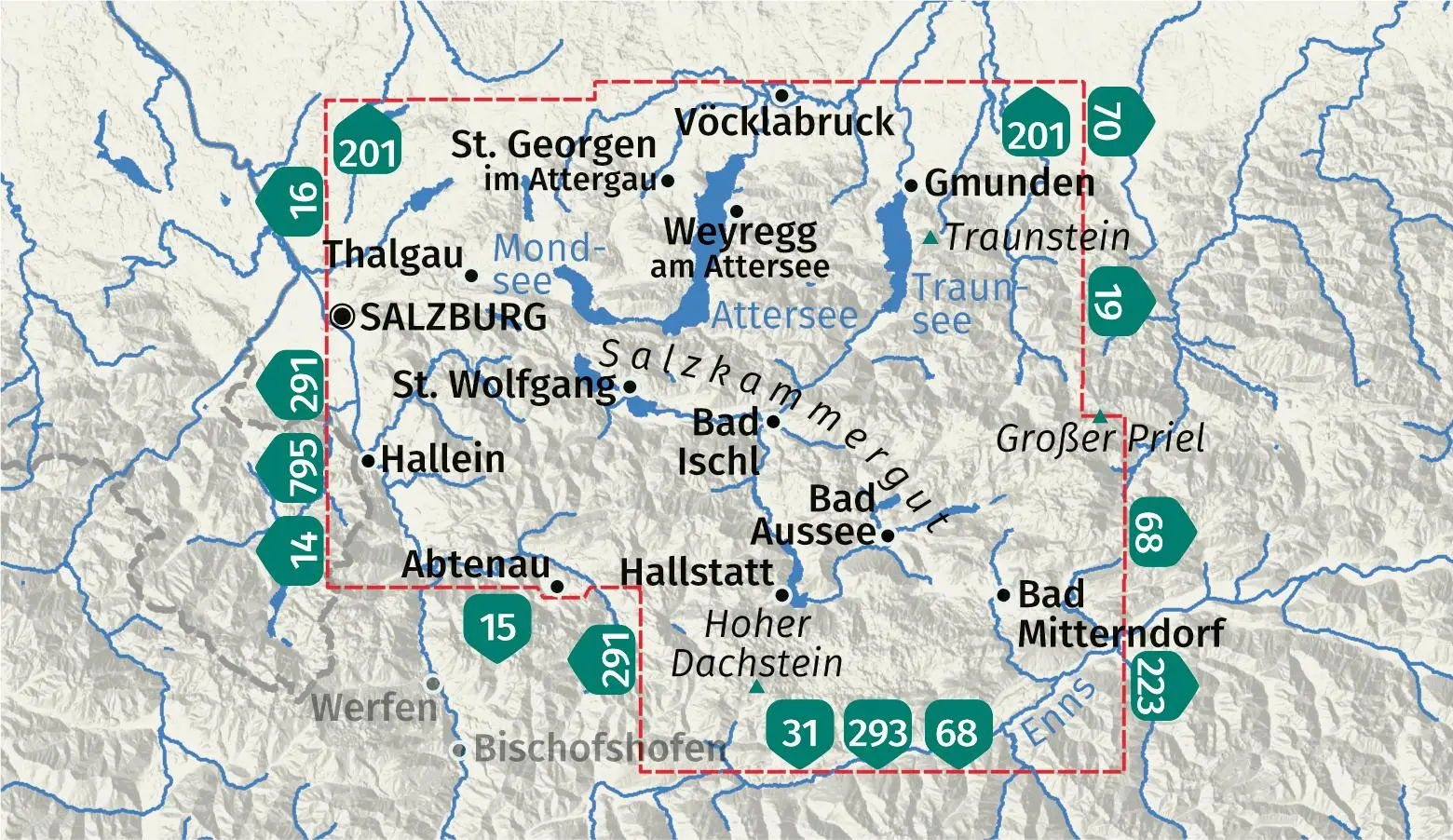 Bild: 9783991542971 | KOMPASS Wanderkarten-Set 229 Salzkammergut (2 Karten) 1:50.000 | 2025