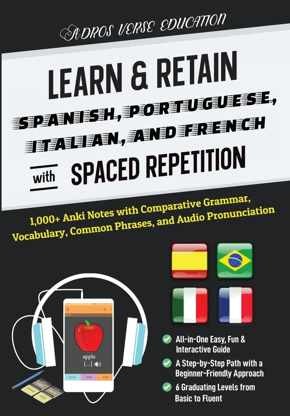 Cover: 9789730402971 | Learn &amp; Retain Spanish, Portuguese, Italian, and French with Spaced...