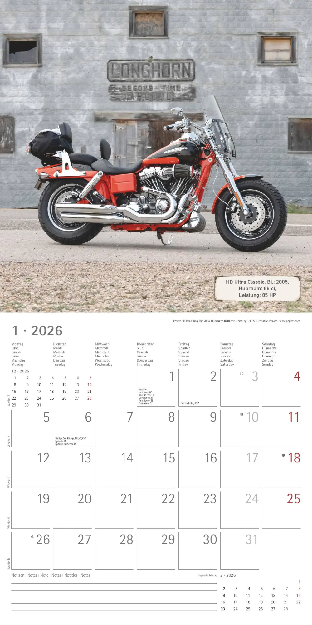 Bild: 4069095003071 | Harleys 2026 - Broschürenkalender 30x30 cm (30x60 geöffnet) -...