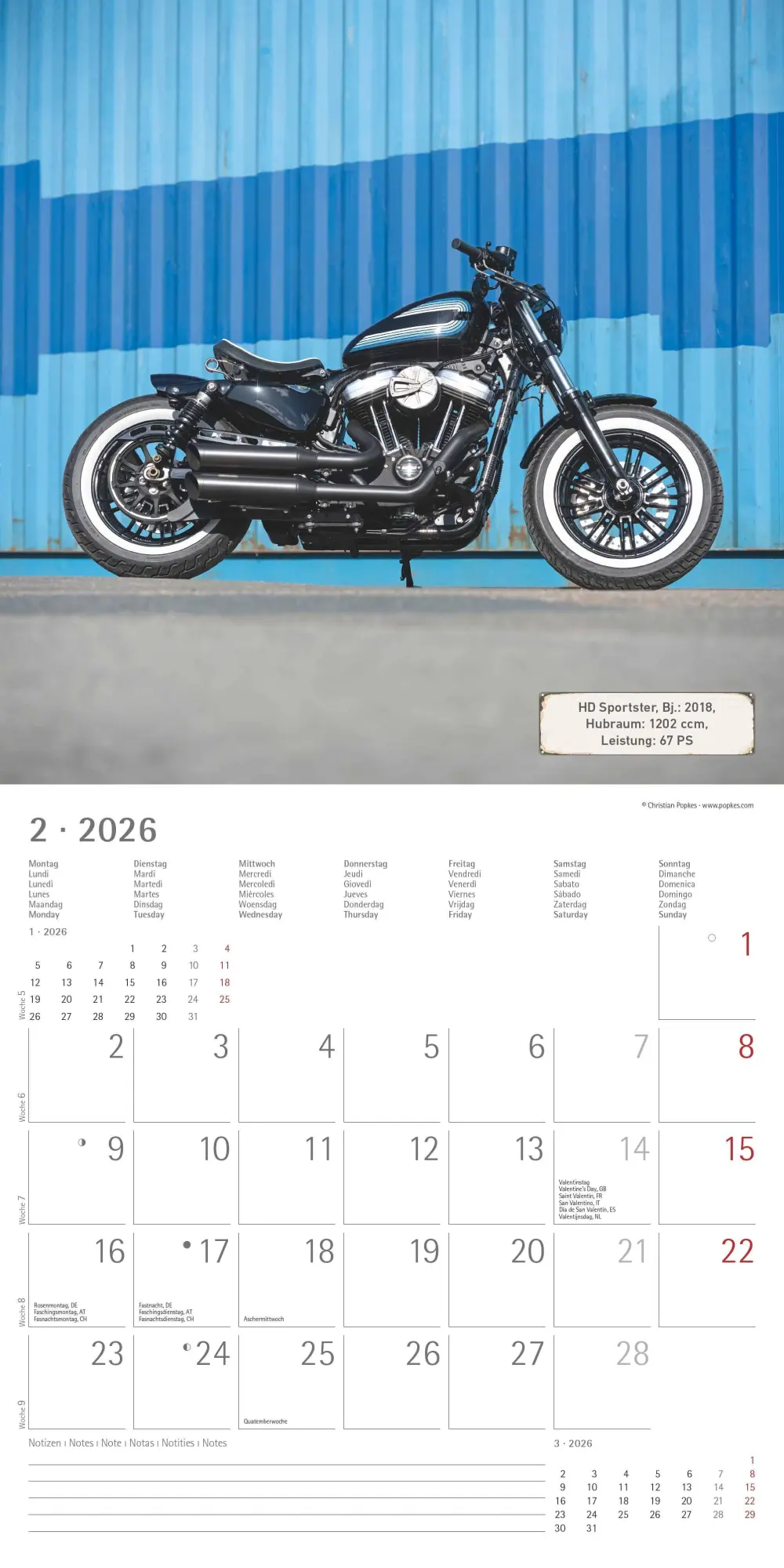 Bild: 4069095003071 | Harleys 2026 - Broschürenkalender 30x30 cm (30x60 geöffnet) -...