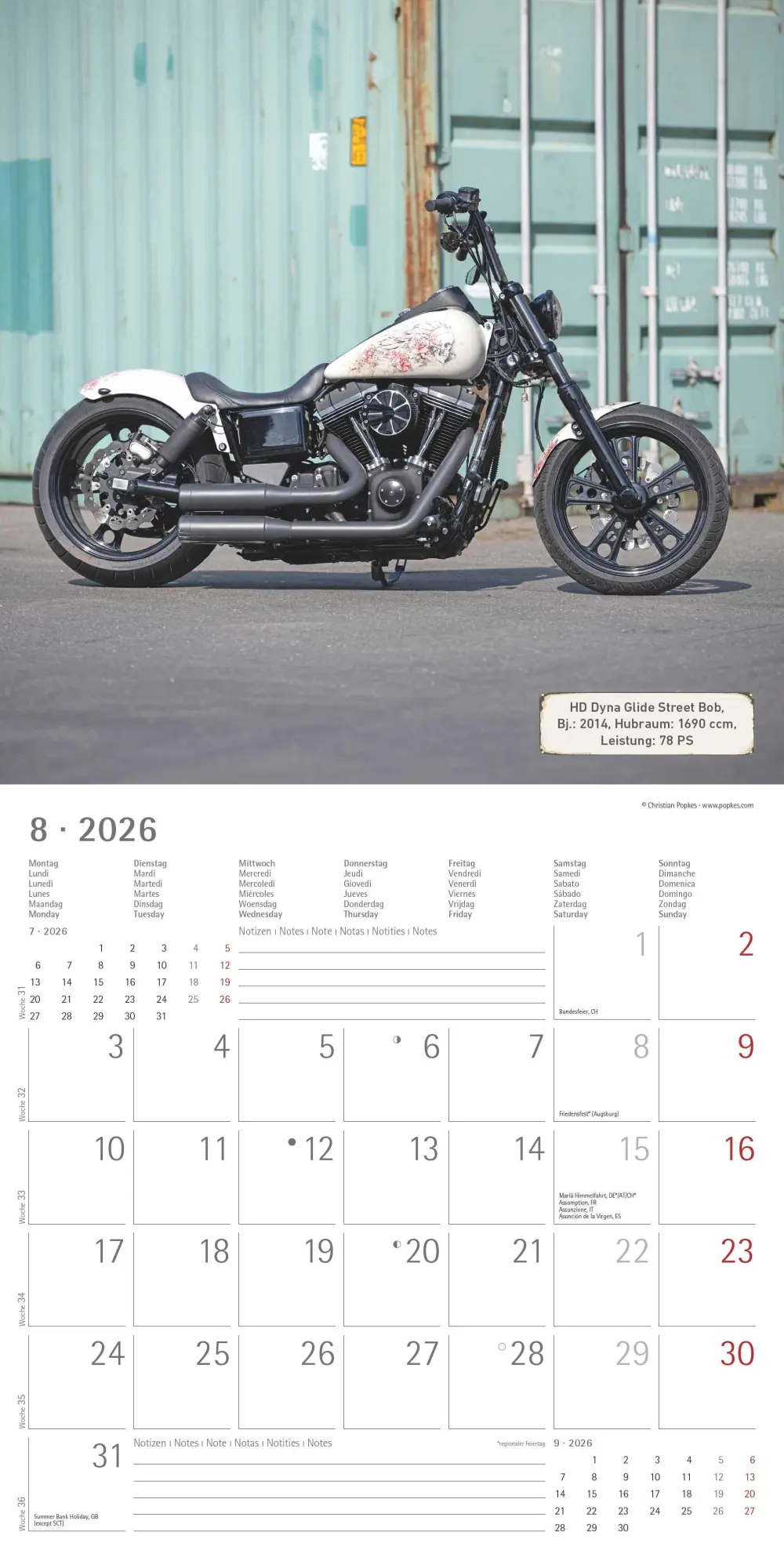 Bild: 4069095003071 | Harleys 2026 - Broschürenkalender 30x30 cm (30x60 geöffnet) -...