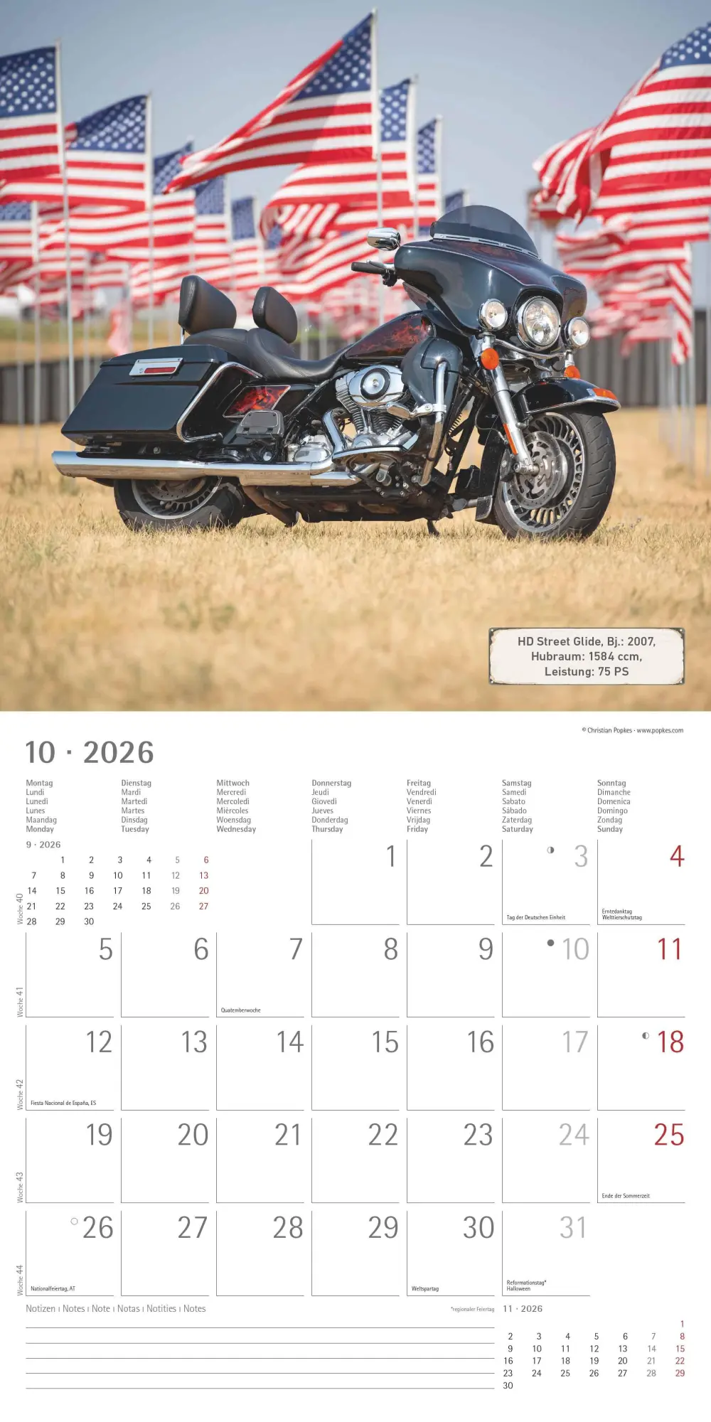 Bild: 4069095003071 | Harleys 2026 - Broschürenkalender 30x30 cm (30x60 geöffnet) -...