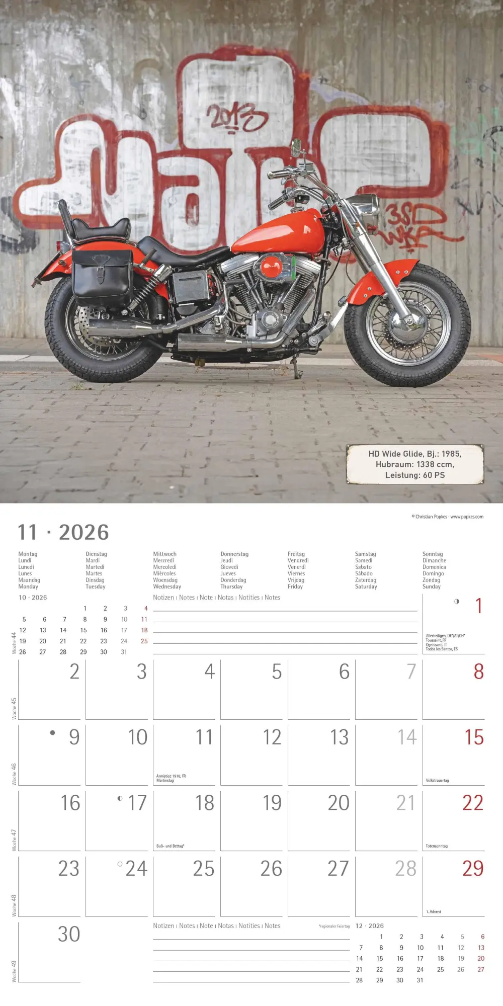 Bild: 4069095003071 | Harleys 2026 - Broschürenkalender 30x30 cm (30x60 geöffnet) -...