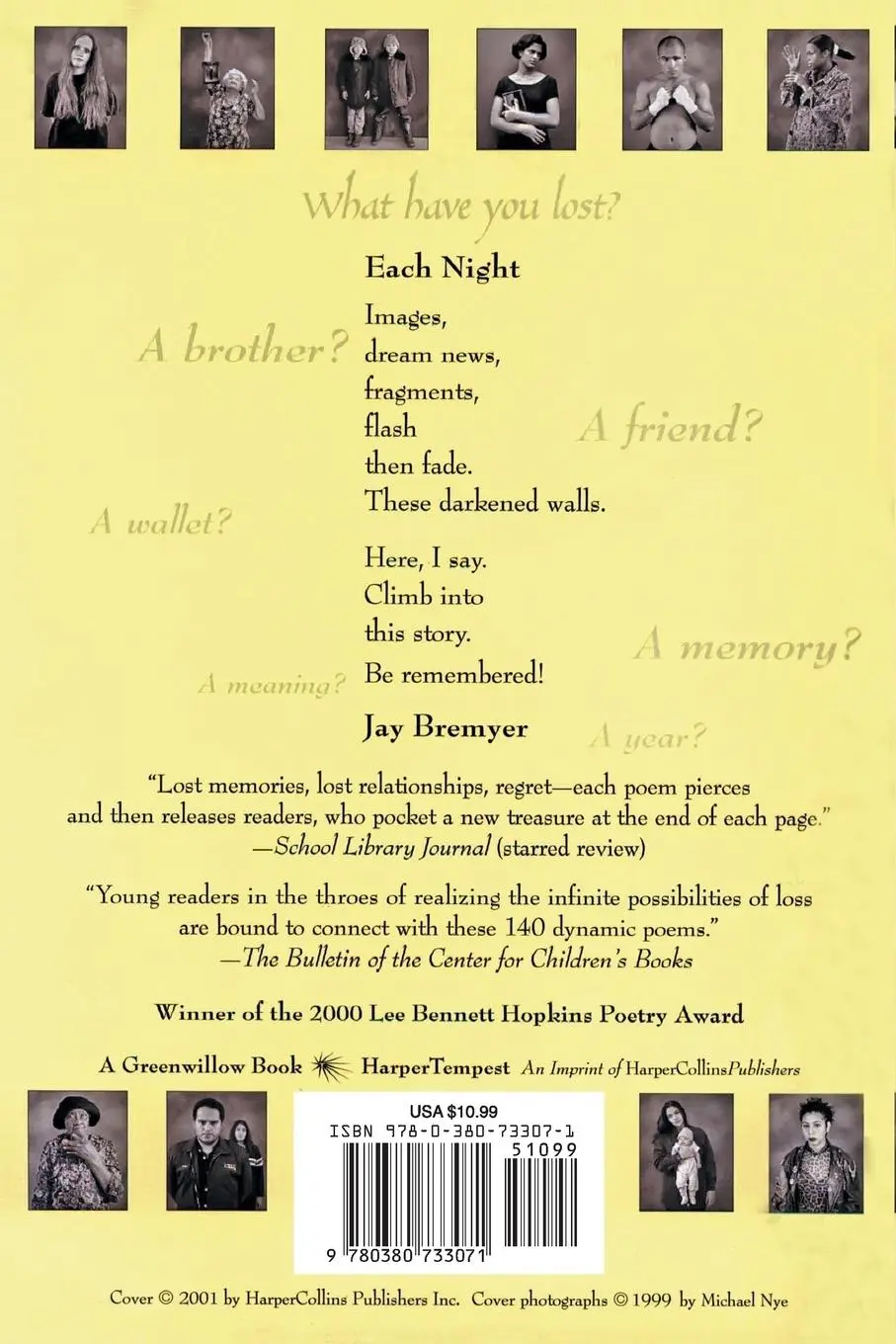 Rückseite: 9780380733071 | What Have You Lost? | Naomi Shihab Nye | Taschenbuch | Englisch | 2001