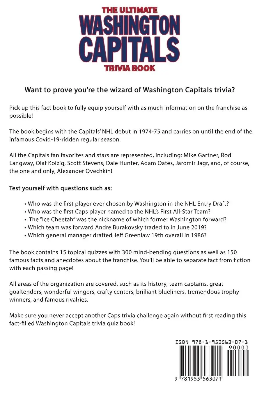 Rückseite: 9781953563071 | The Ultimate Washington Capitals Trivia Book | Ray Walker | Buch