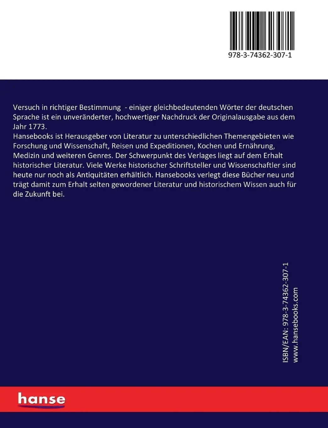 Rückseite: 9783743623071 | Versuch in richtiger Bestimmung | Samuel Stosch | Taschenbuch | 608 S.