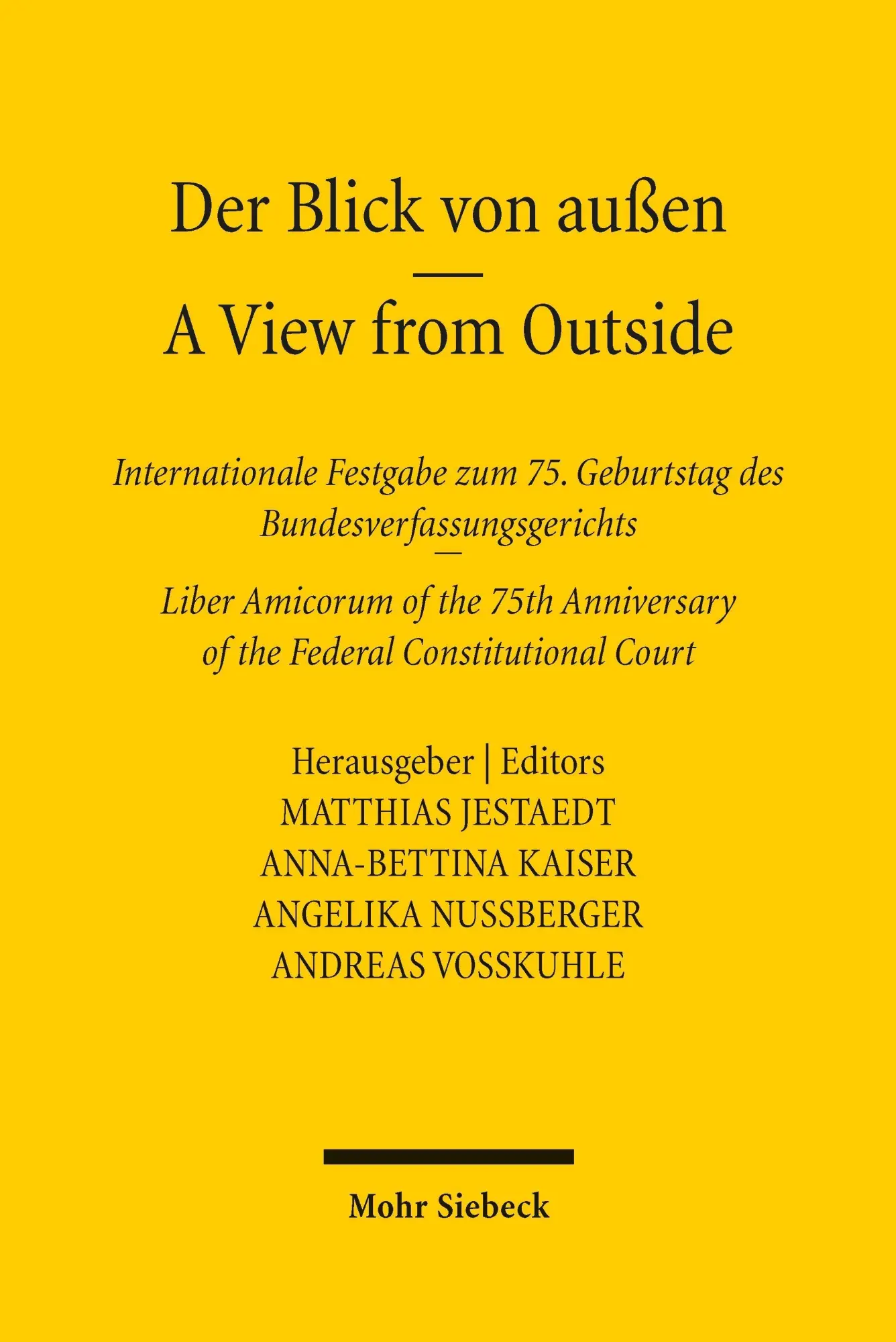 Cover: 9783162003171 | Der Blick von außen - A View from Outside | Andreas Voßkuhle (u. a.)