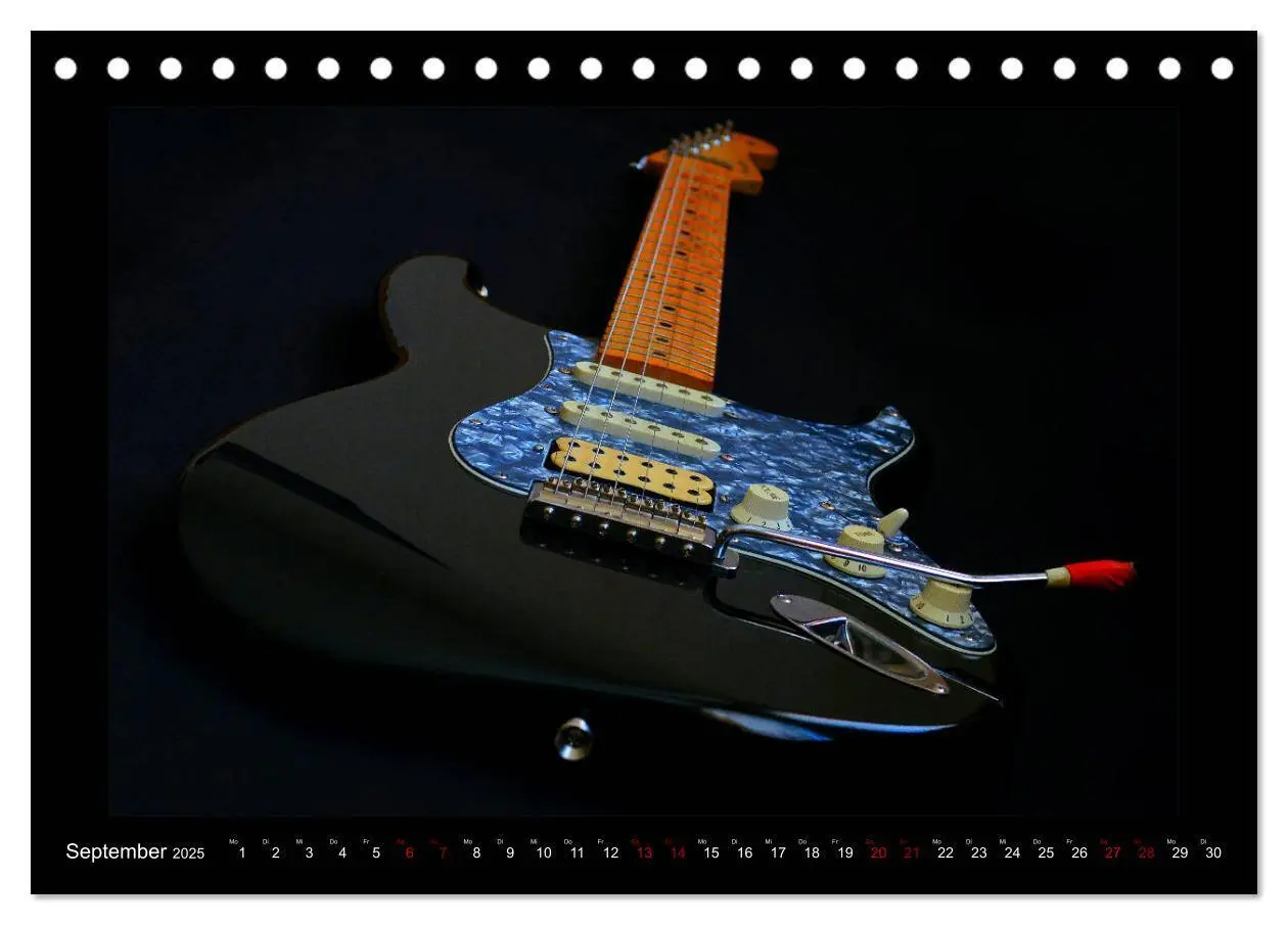 Bild: 9783435343171 | Rockgitarren im Blitzlicht (Tischkalender 2025 DIN A5 quer),...