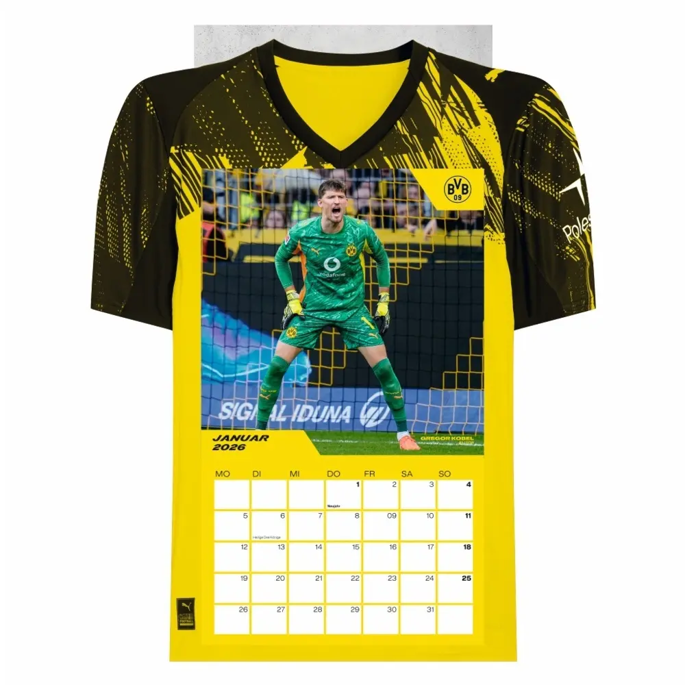 Bild: 9783756413171 | BVB Trikotkalender 2026 | Heye | Kalender | Bundesliga Kalender Heye