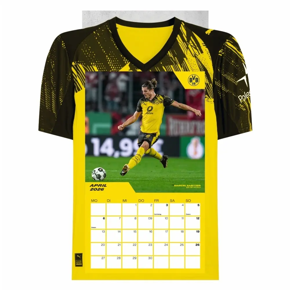 Bild: 9783756413171 | BVB Trikotkalender 2026 | Heye | Kalender | Bundesliga Kalender Heye