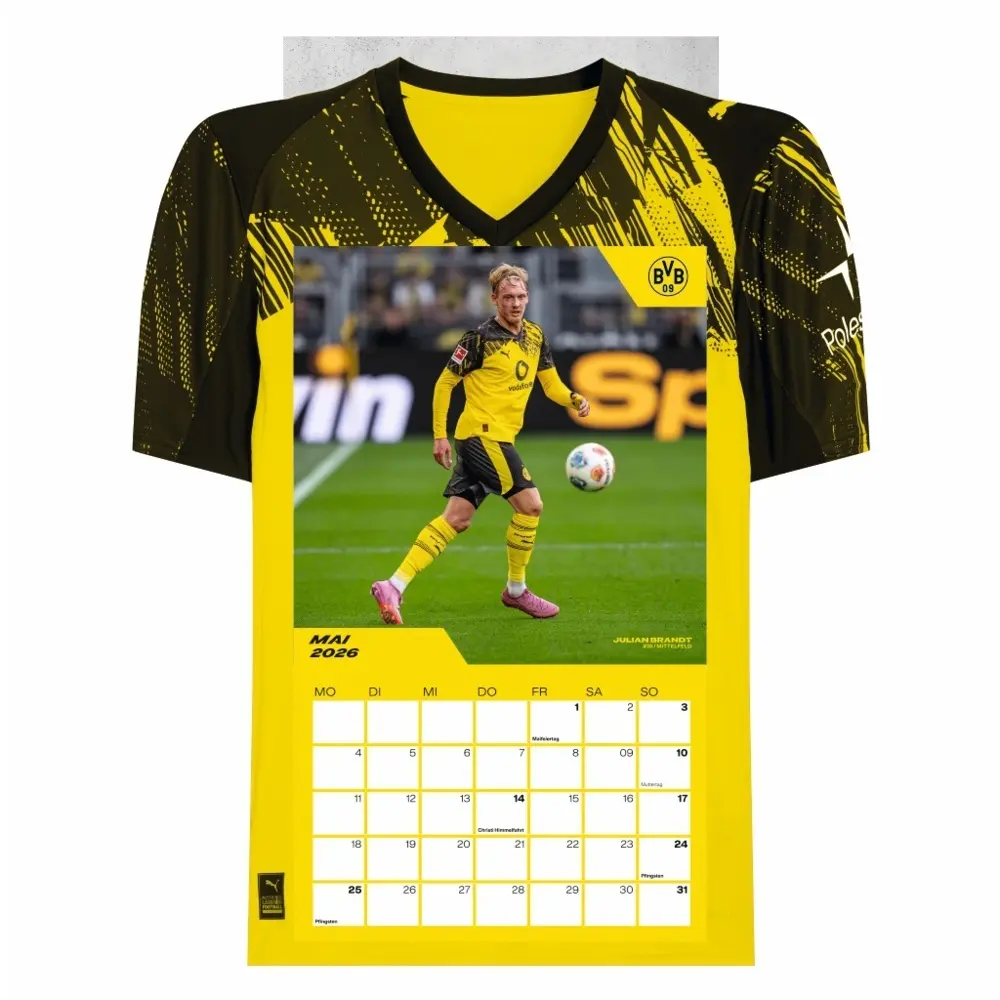 Bild: 9783756413171 | BVB Trikotkalender 2026 | Heye | Kalender | Bundesliga Kalender Heye