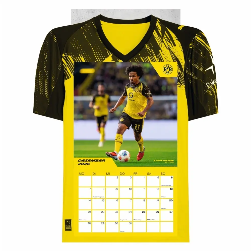 Bild: 9783756413171 | BVB Trikotkalender 2026 | Heye | Kalender | Bundesliga Kalender Heye