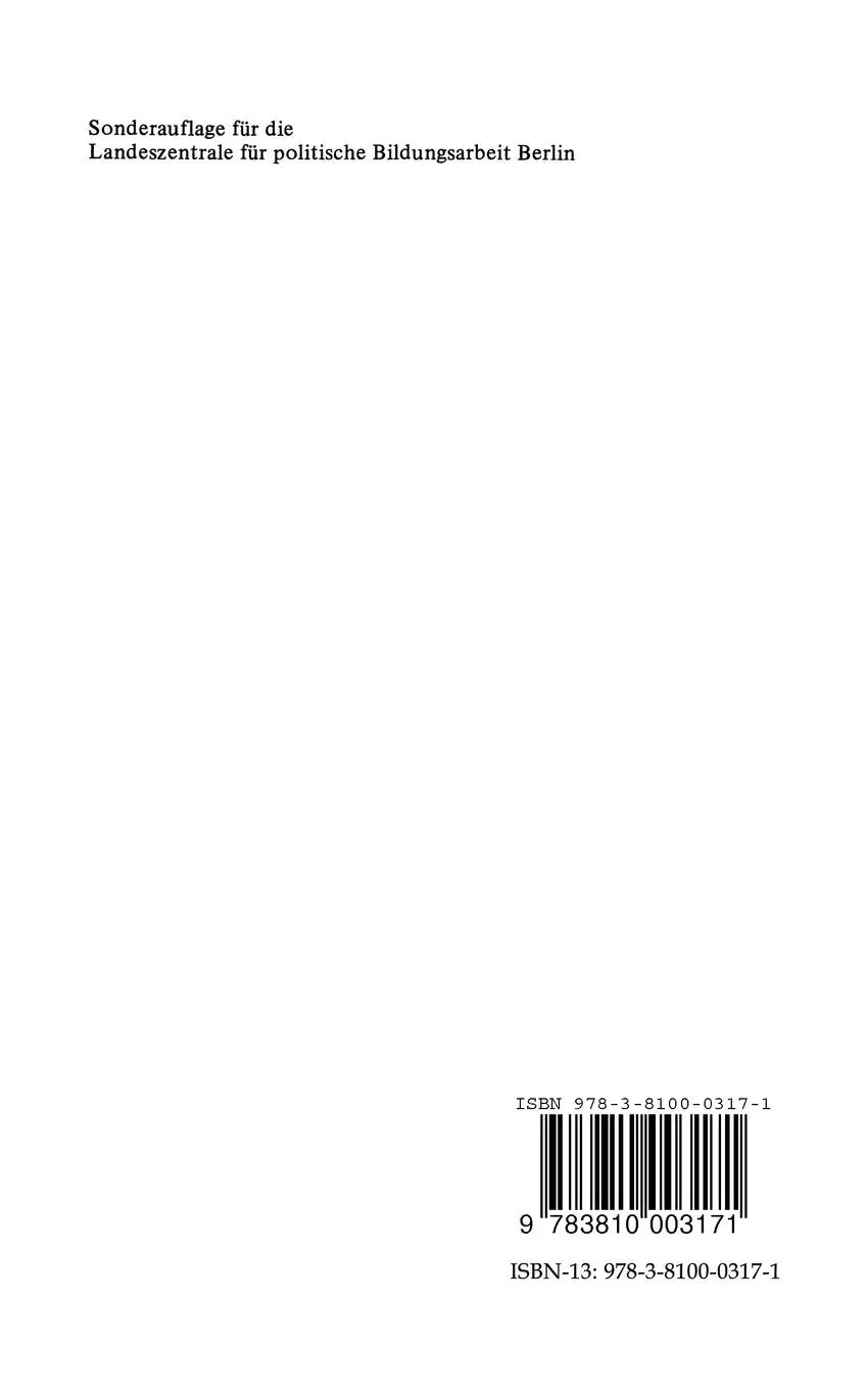 Rückseite: 9783810003171 | Wahl '80 | Die Bundestagswahl Parteien - Wähler - Wahlverfahren | Buch