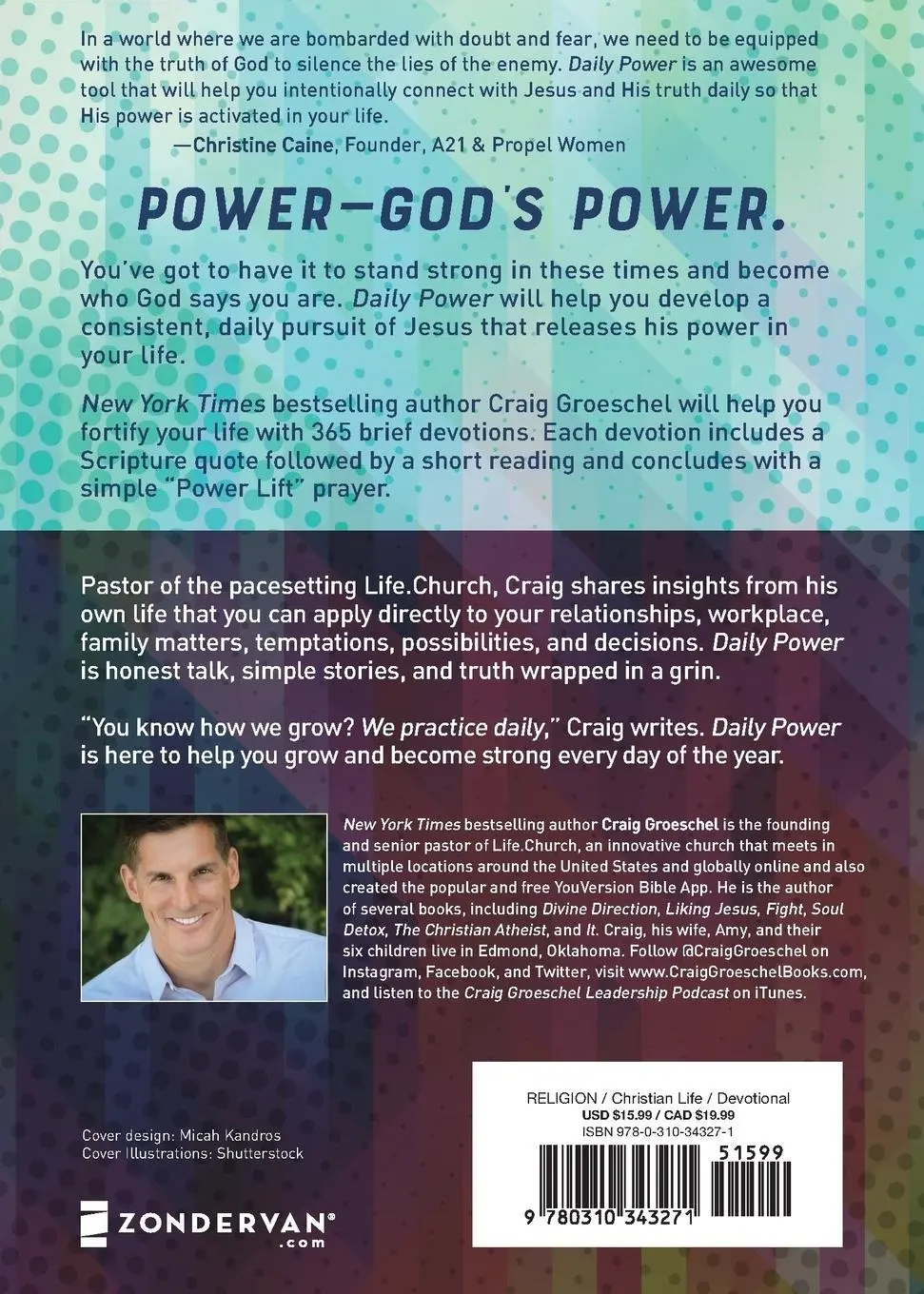 Rückseite: 9780310343271 | Daily Power | 365 Days of Fuel for Your Soul | Craig Groeschel | Buch
