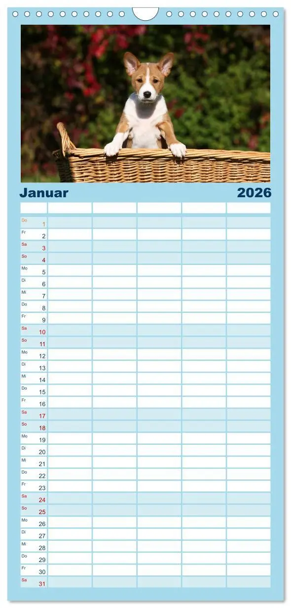 Bild: 9783516513271 | Familienplaner 2026 - Welpen - Puppies mit 5 Spalten (Wandkalender,...