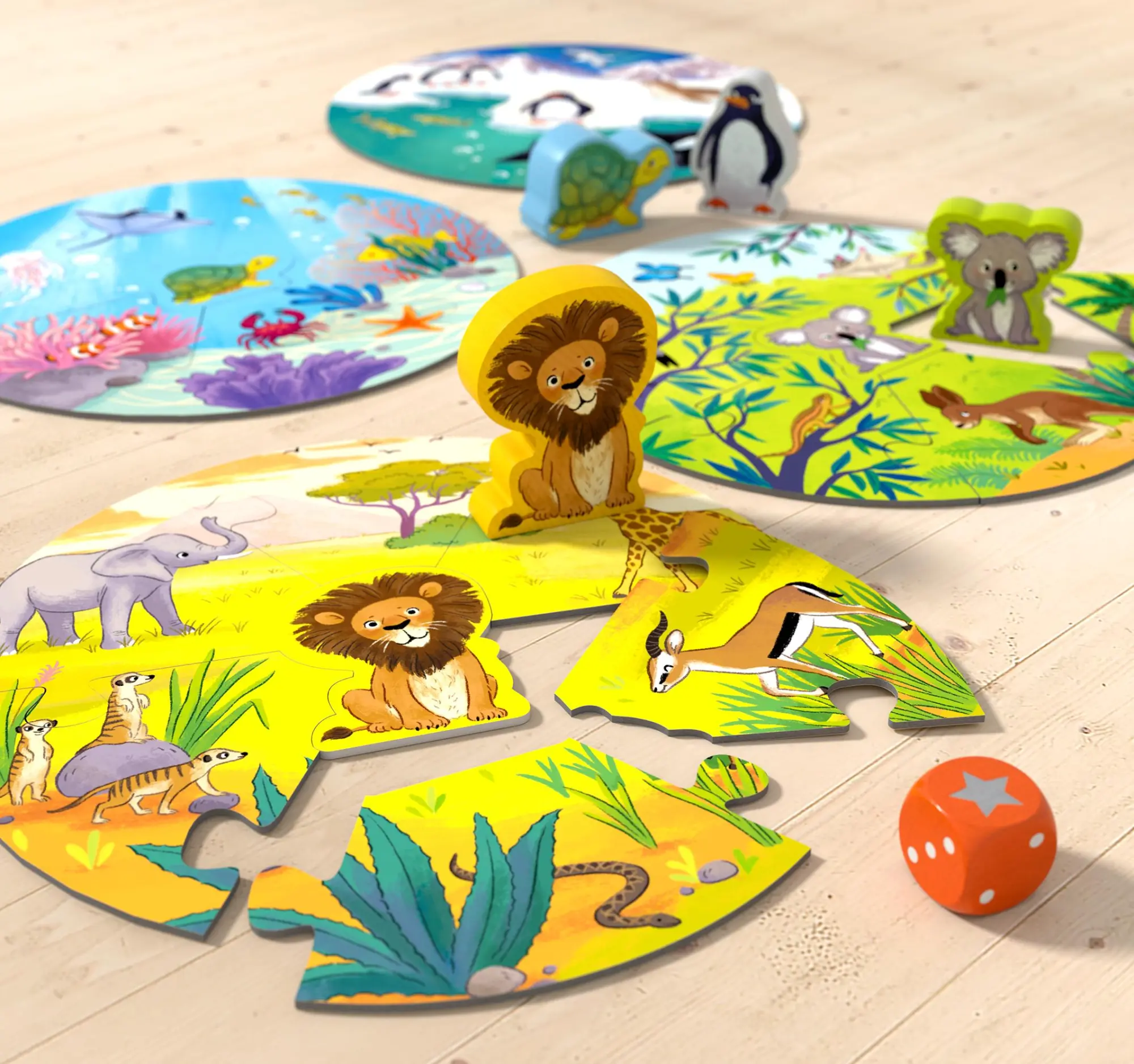 Bild: 4010168283371 | Game m. Puzzle - Wo leben Löwe &amp; Co.? | Spiel | Deutsch | 2024