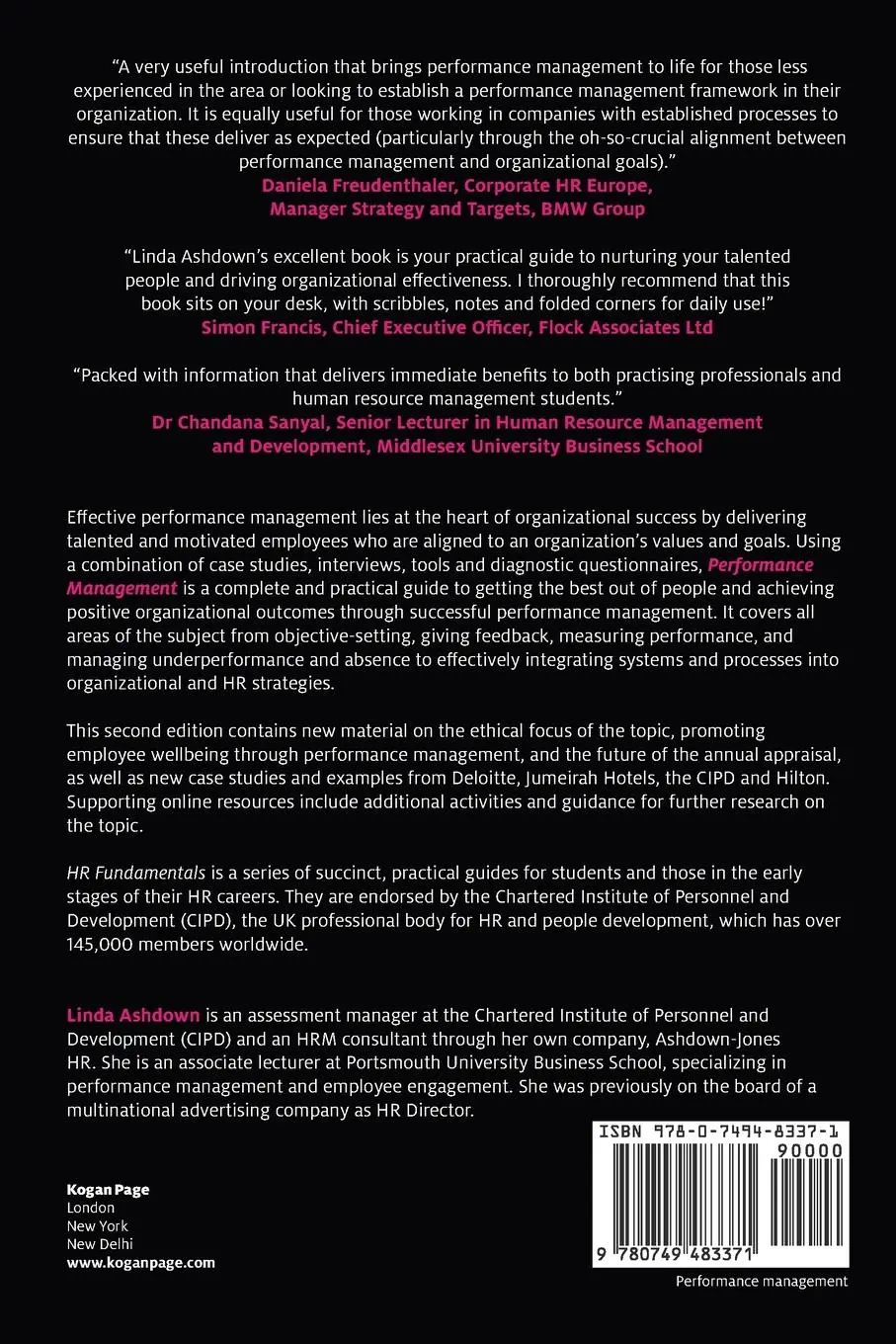 Rückseite: 9780749483371 | Performance Management | A Practical Introduction | Linda Ashdown