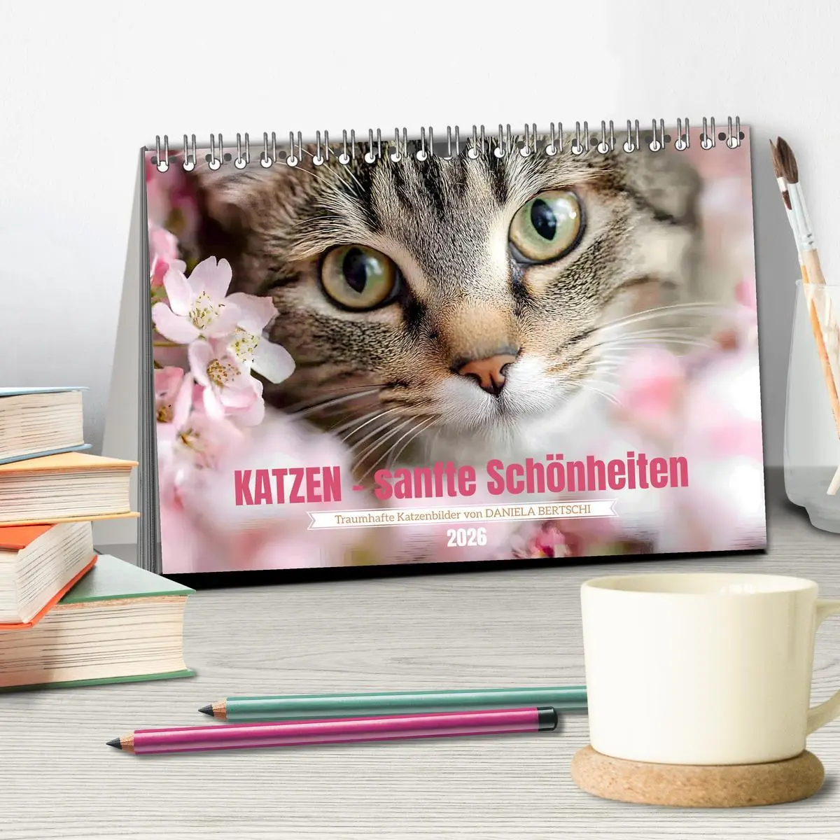 Bild: 9783457343371 | Katzen - sanfte Schönheiten (Tischkalender 2026 DIN A5 quer),...
