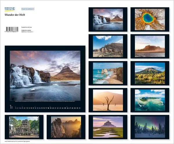Bild: 9783731883371 | Wunder der Welt 2026 | Verlag Korsch | Kalender | Spiralbindung | 2026