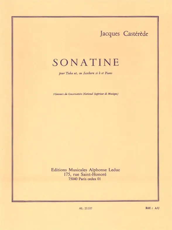 Cover: 9790046233371 | Sonatine | Jacques Castérède | Buch | Alphonse Leduc
