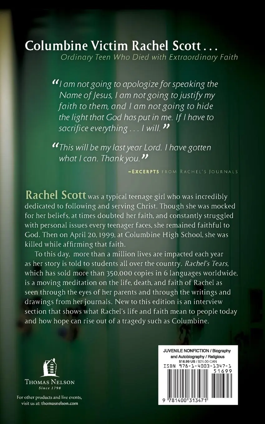 Rückseite: 9781400313471 | Rachel's Tears | Beth Nimmo | Taschenbuch | Englisch | 2009