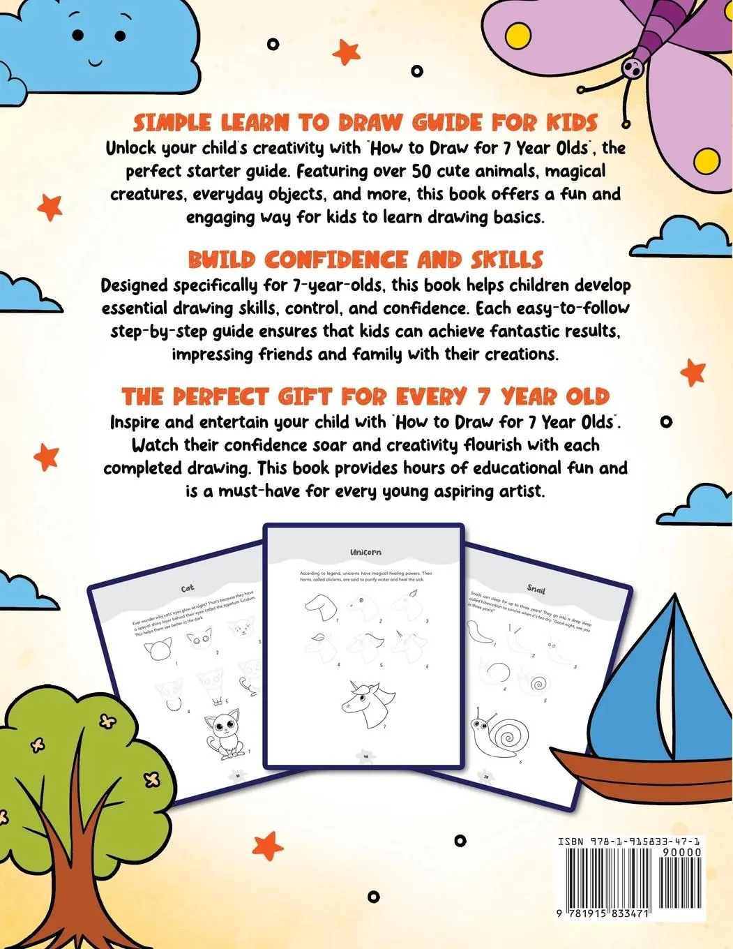 Rückseite: 9781915833471 | How to Draw for 7 Year Olds | Anna Robin | Taschenbuch | Englisch