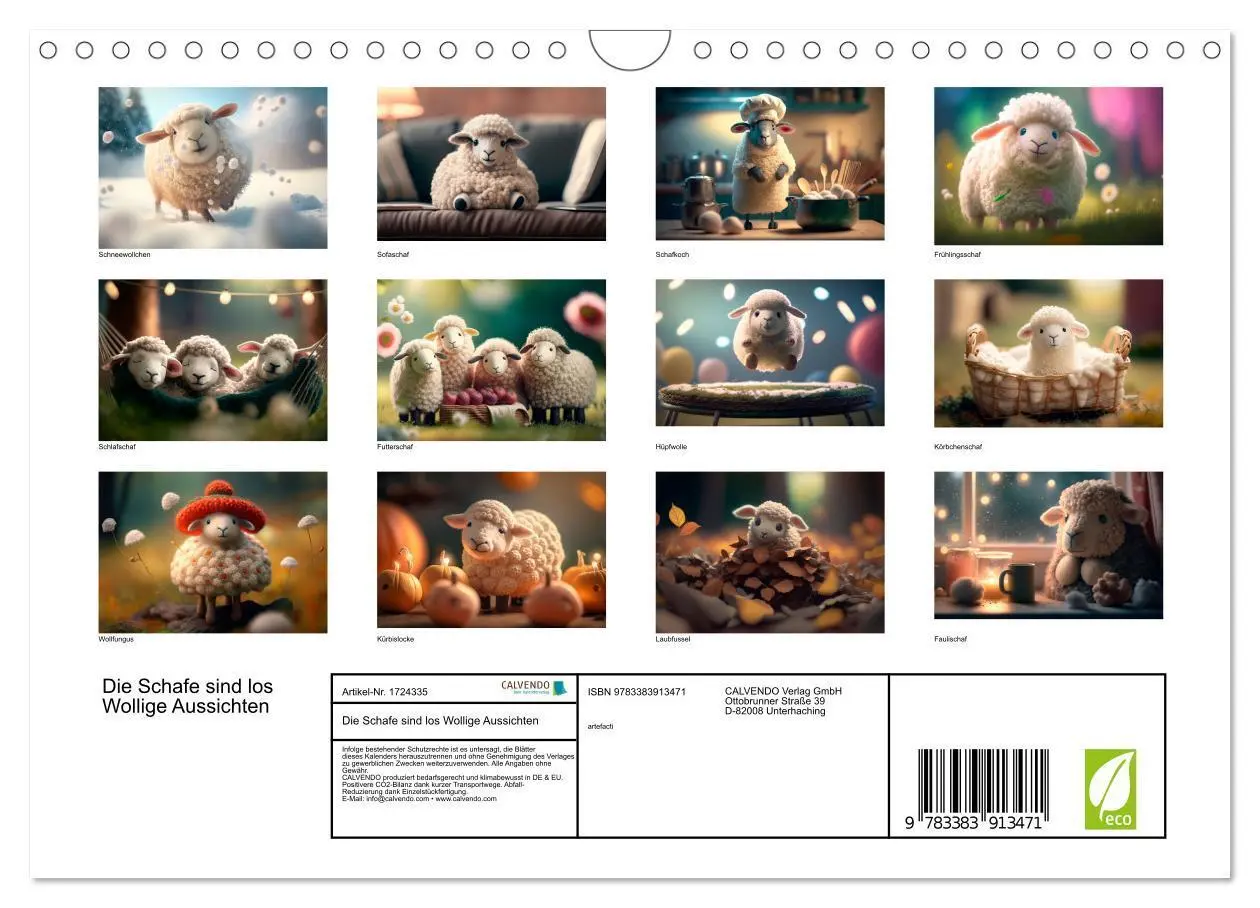 Bild: 9783383913471 | Die Schafe sind los Wollige Aussichten (Wandkalender 2025 DIN A4...