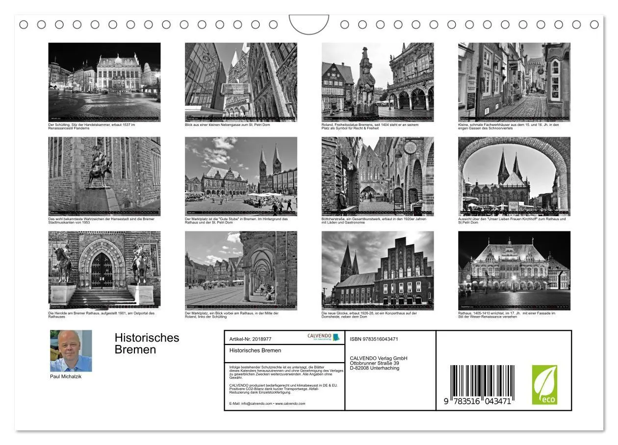 Bild: 9783516043471 | Historisches Bremen (Wandkalender 2026 DIN A4 quer), CALVENDO...
