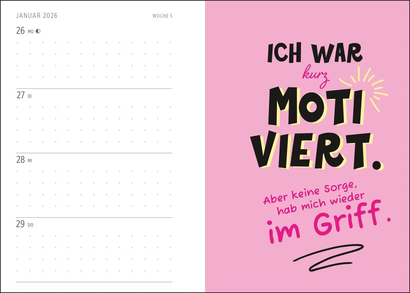 Bild: 4036442013571 | Buchkalender 2026: So wenig Bock wie heute hatte ich zuletzt gestern