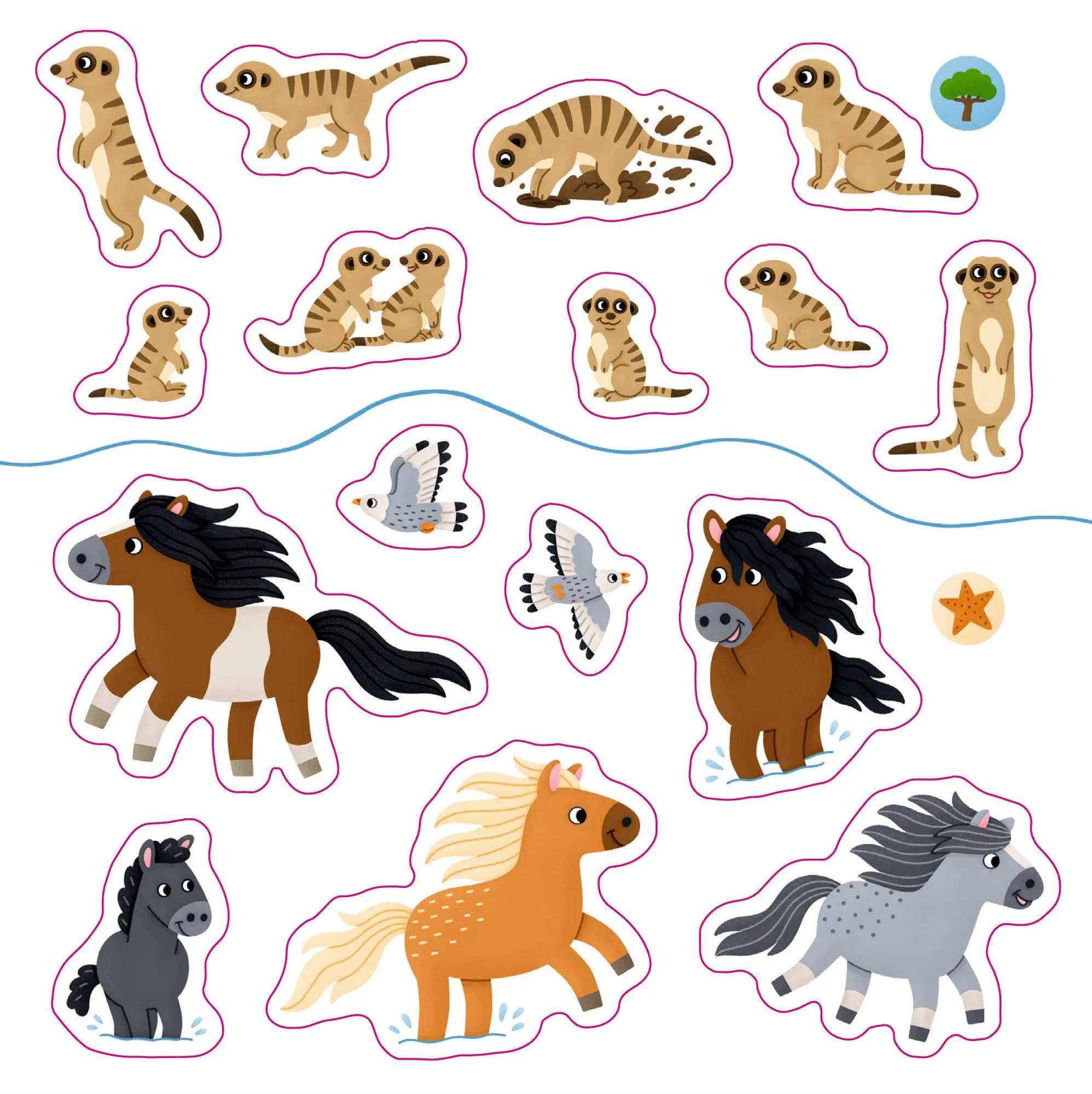 Bild: 4050003953571 | Meine Mini-Stickerwelt - Lieblingstiere | Mit über 40 Stickern | 2024