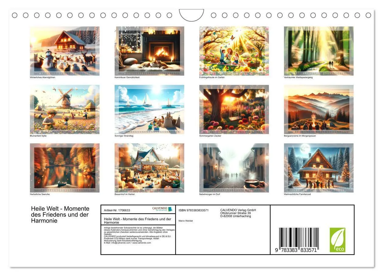 Bild: 9783383833571 | Heile Welt - Momente des Friedens und der Harmonie (Wandkalender...