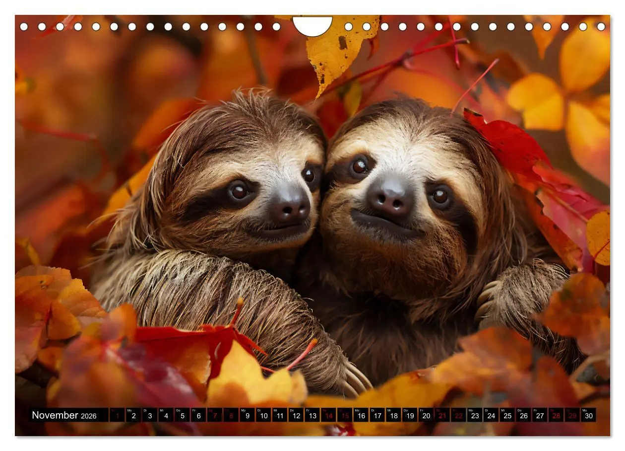 Bild: 9783457323571 | Faultiere - entspannt durchs Jahr (Wandkalender 2026 DIN A4 quer),...