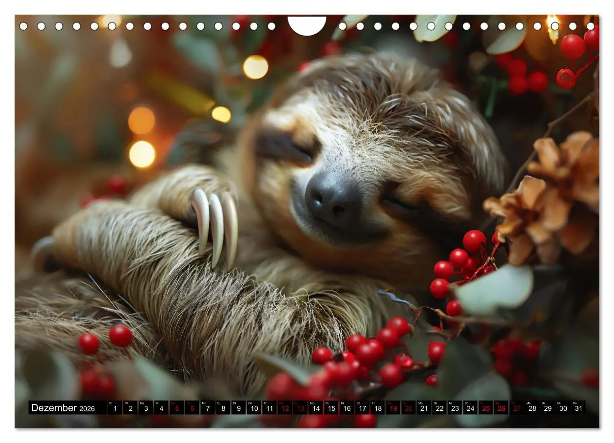Bild: 9783457323571 | Faultiere - entspannt durchs Jahr (Wandkalender 2026 DIN A4 quer),...