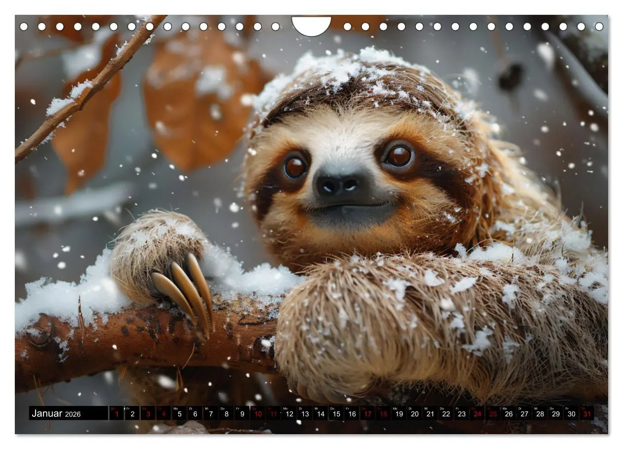 Bild: 9783457323571 | Faultiere - entspannt durchs Jahr (Wandkalender 2026 DIN A4 quer),...