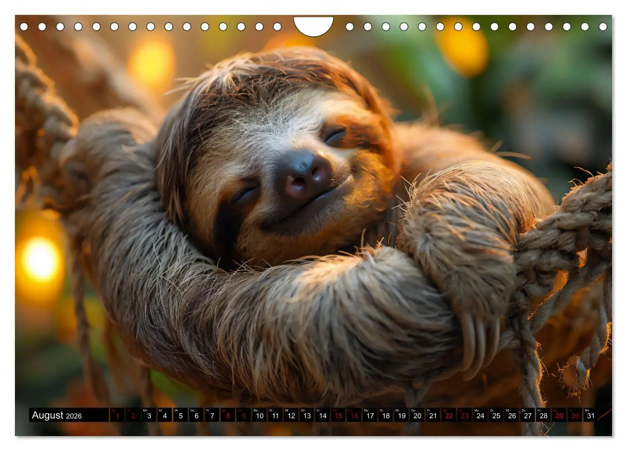 Bild: 9783457323571 | Faultiere - entspannt durchs Jahr (Wandkalender 2026 DIN A4 quer),...