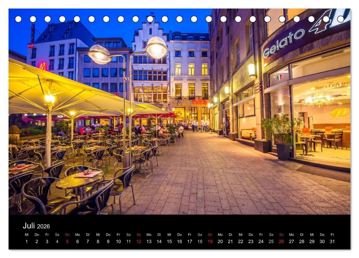 Bild: 9783516033571 | Köln Impressionen bei Nacht (Tischkalender 2026 DIN A5 quer),...