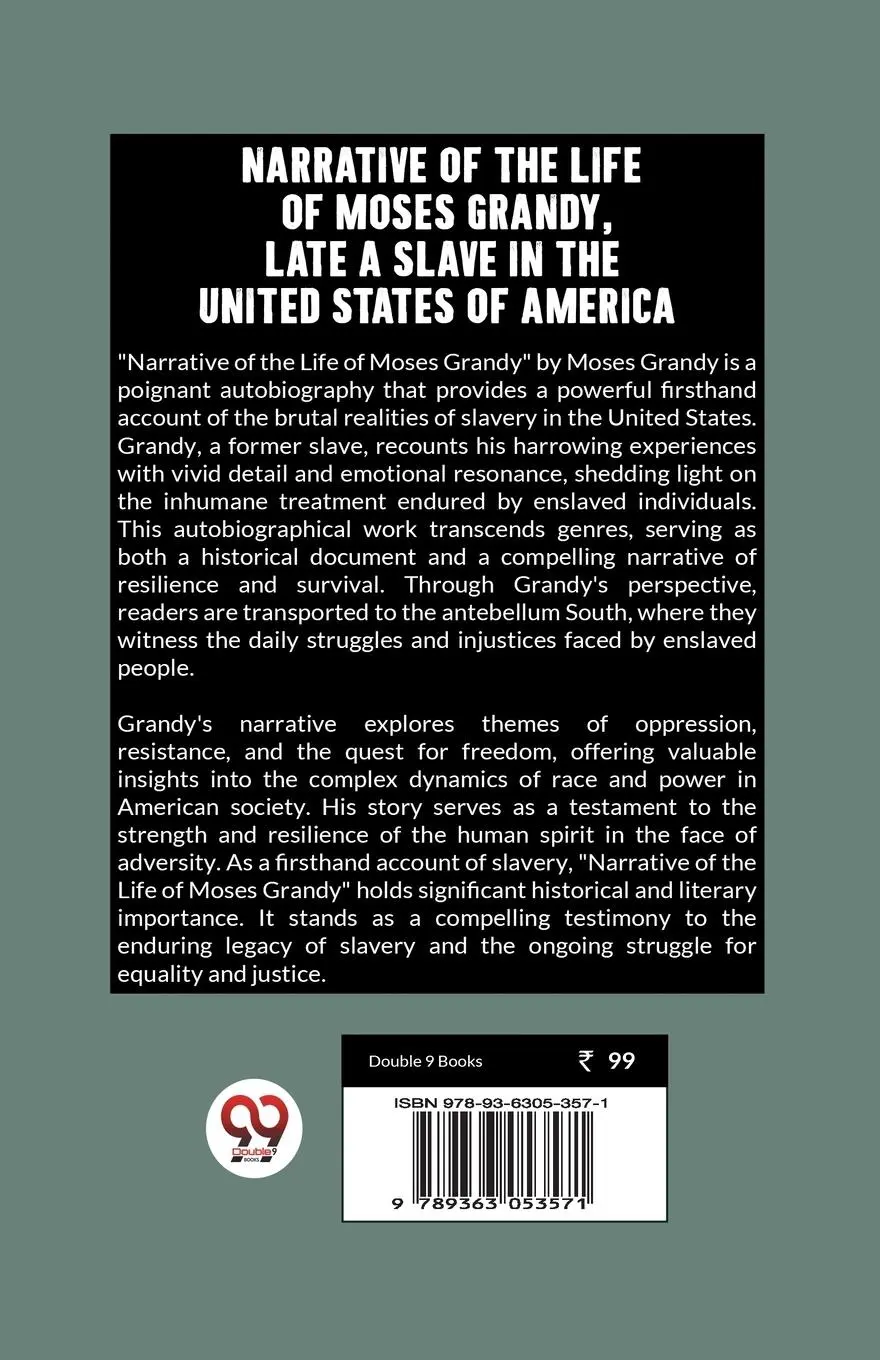 Rückseite: 9789363053571 | Narrative of the Life of Moses Grandy, Late a Slave in the United...