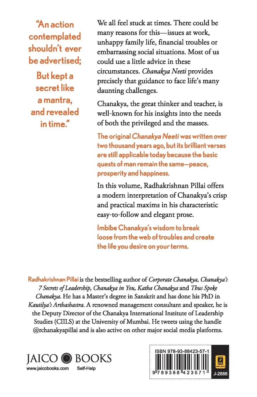 Rückseite: 9789388423571 | Chanakya Neeti | Radhakrishnan Pillai | Taschenbuch | Englisch | 2019